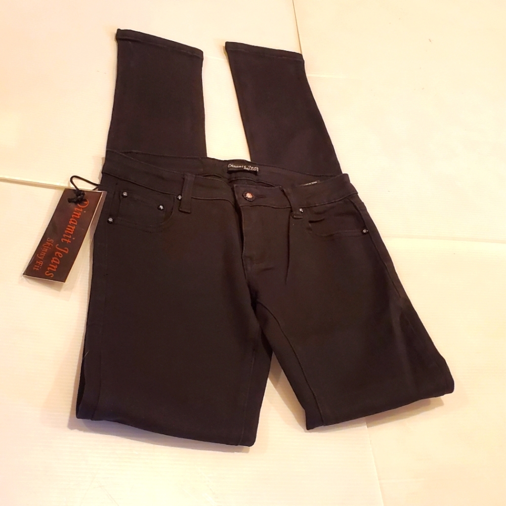 NEW Dinamit SkInny Fit  Golden Jeans  Rare Italian Denim Black Jeans 5/6